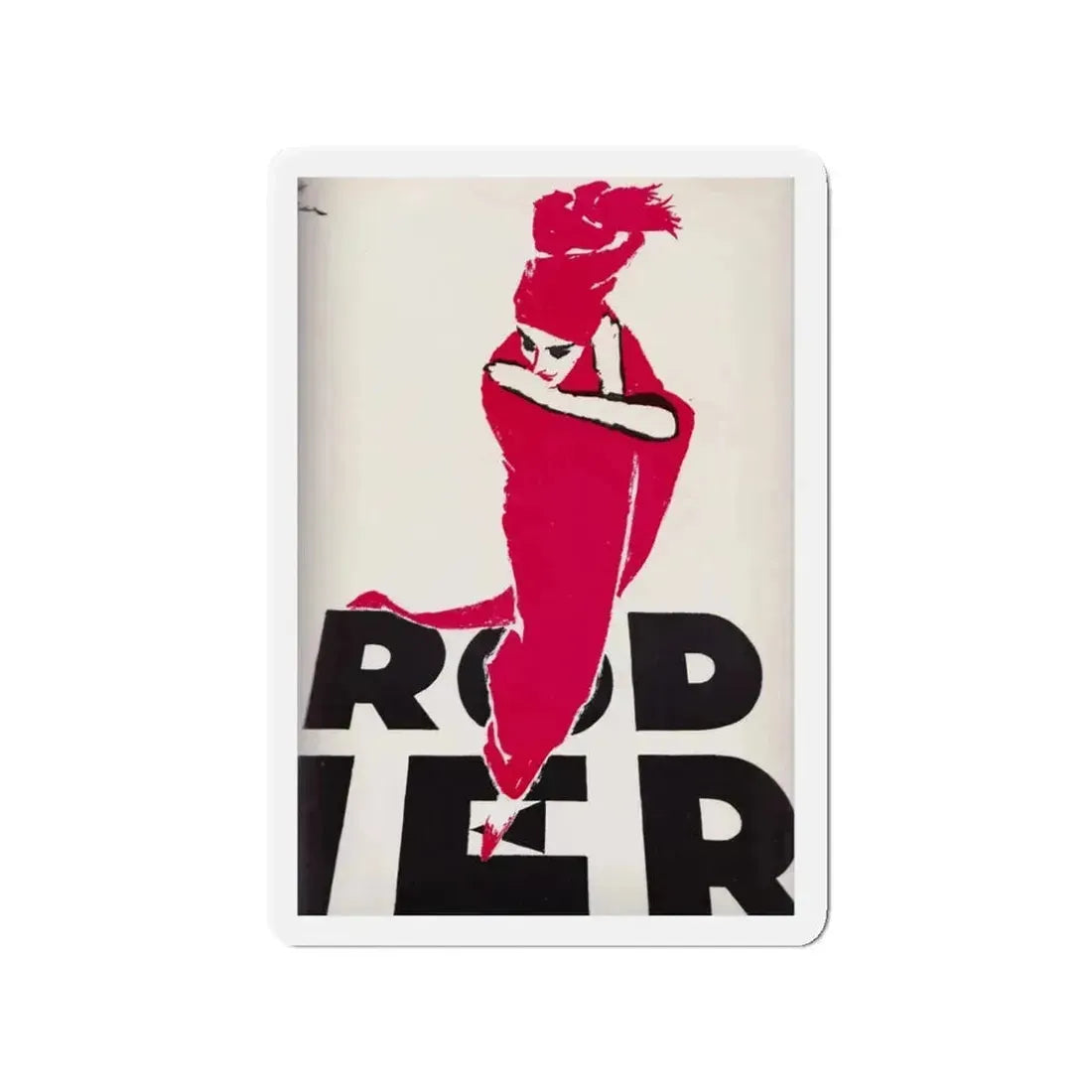 Rodier, 1961 (Magazine Illustration) Refrigerator Magnet 3 Inch Die-Cut - The Sticker Space