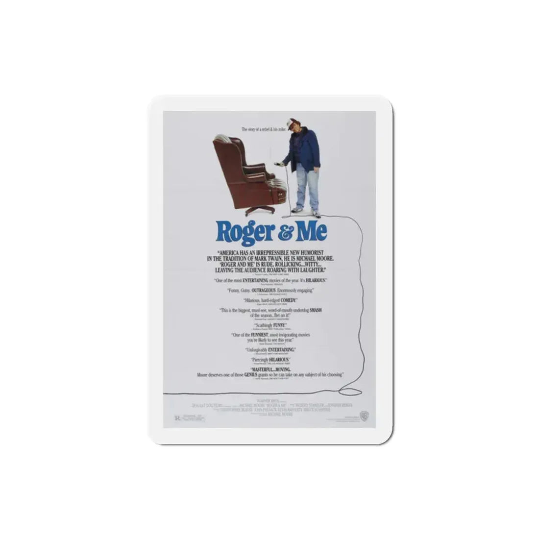 Roger & Me 1989 Movie Poster Refrigerator Magnet 2 Inch - The Sticker Space