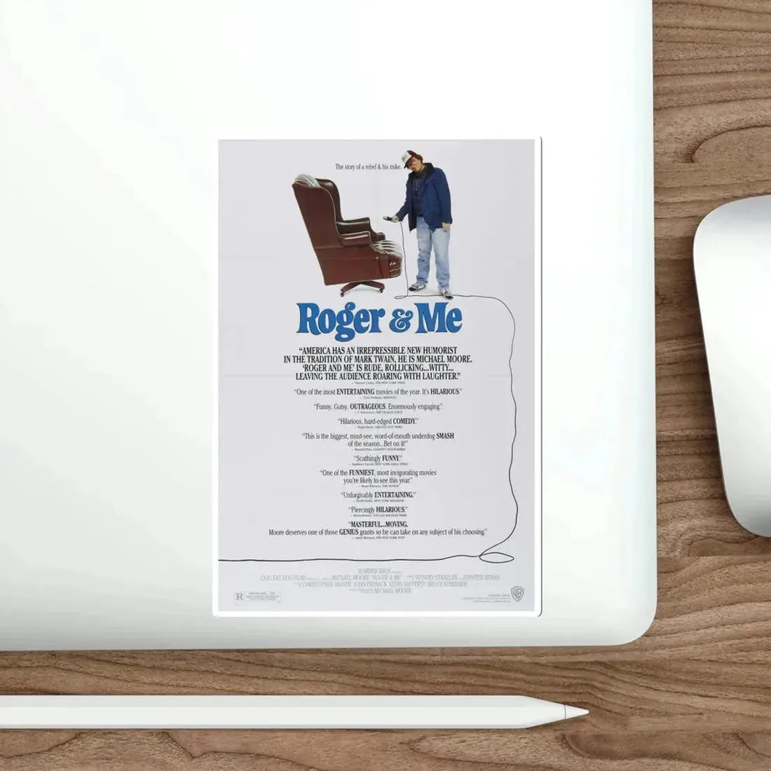 Roger & Me 1989 Movie Poster STICKER Vinyl Die-Cut Decal - The Sticker Space