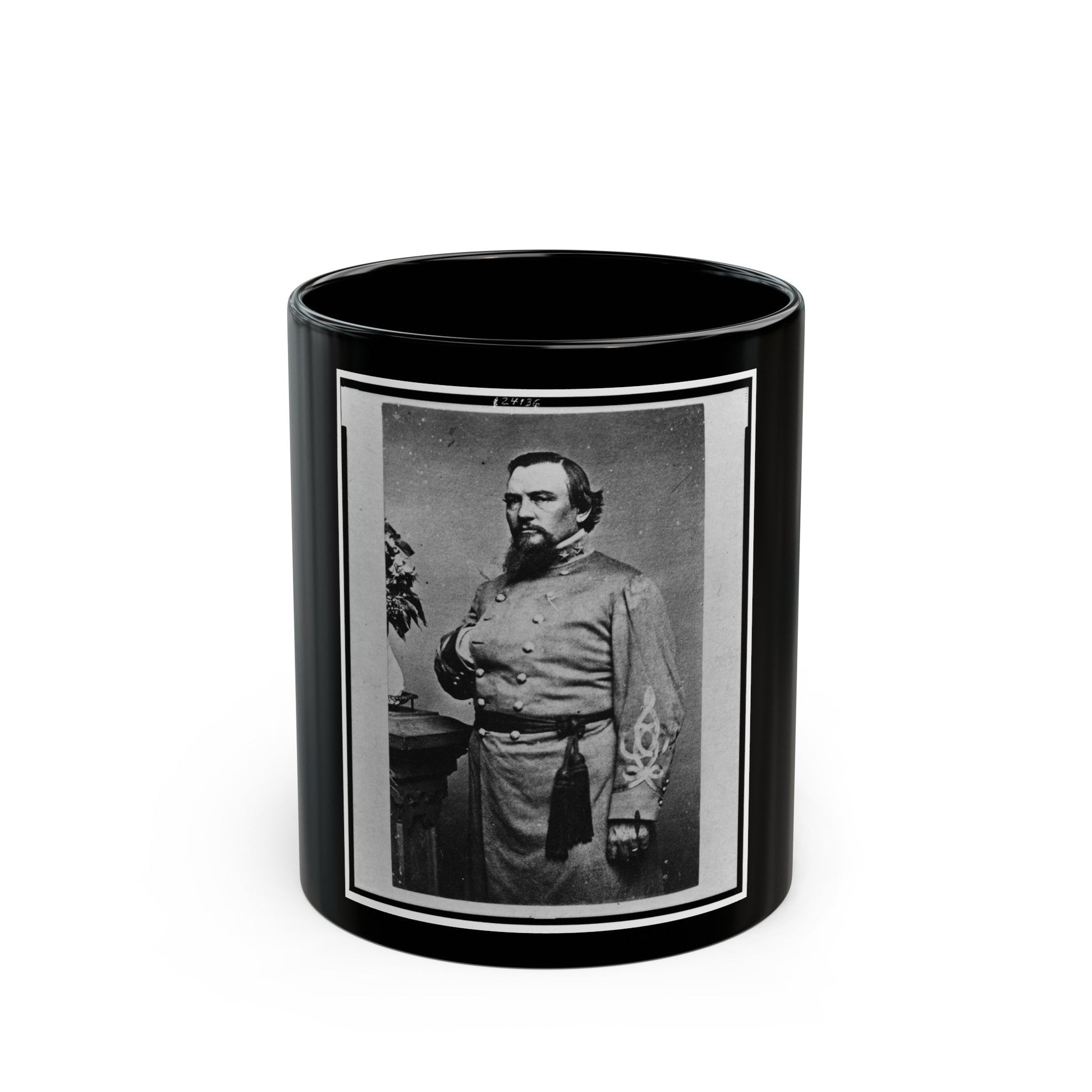 Roger Weightman Hanson, Three-Quarter Length Portrait, Standing, Facing Left (U.S. Civil War) Black Coffee Mug-11oz-The Sticker Space