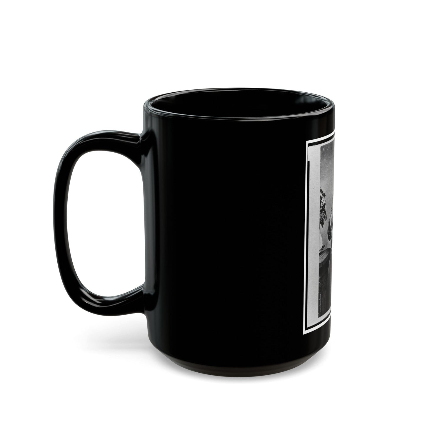 Roger Weightman Hanson, Three-Quarter Length Portrait, Standing, Facing Left (U.S. Civil War) Black Coffee Mug-The Sticker Space