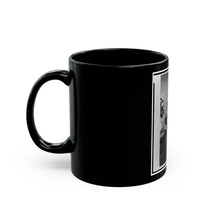 Roger Weightman Hanson, Three-Quarter Length Portrait, Standing, Facing Left (U.S. Civil War) Black Coffee Mug-The Sticker Space