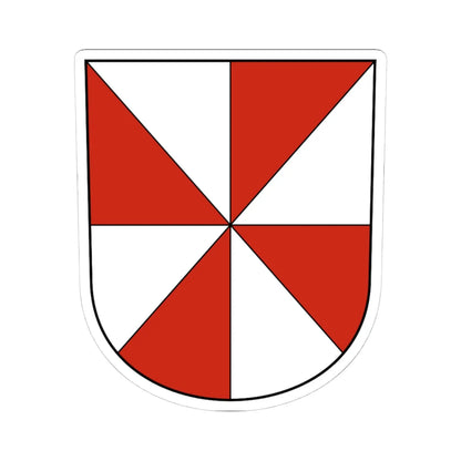 Roggwil TG-coat of arms (Switzerland) (Coat of Arms) STICKER Vinyl Kiss-Cut Decal 4 Inch White - The Sticker Space