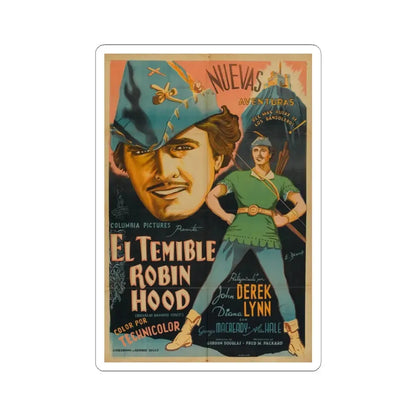 Rogues of Sherwood Forest 1950 v2 Movie Poster - STICKER Vinyl Kiss-Cut Decal 3 Inch White - The Sticker Space