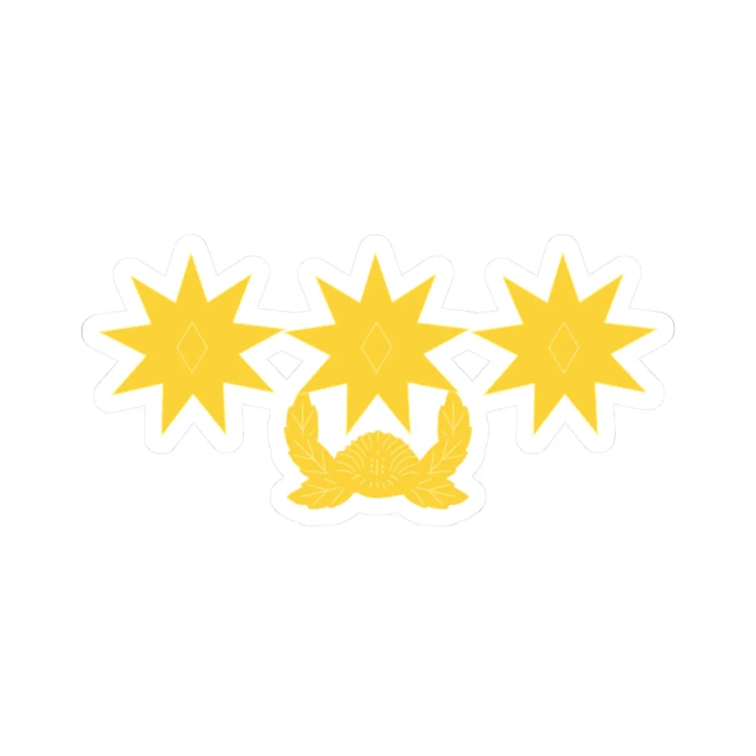 ROK army Daeryeong (Korea) (Military Rank) STICKER Vinyl Kiss-Cut Decal 2 Inch White - The Sticker Space