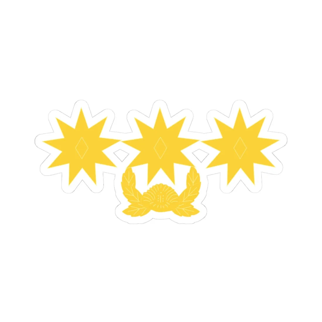 ROK army Daeryeong (Korea) (Military Rank) STICKER Vinyl Kiss-Cut Decal 3 Inch White - The Sticker Space