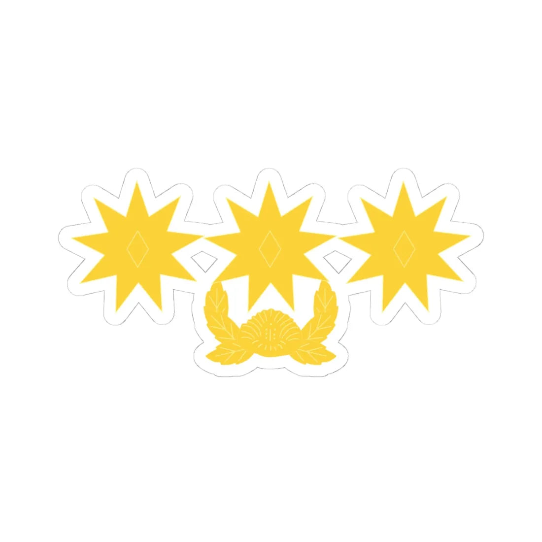 ROK army Daeryeong (Korea) (Military Rank) STICKER Vinyl Kiss-Cut Decal 4 Inch White - The Sticker Space