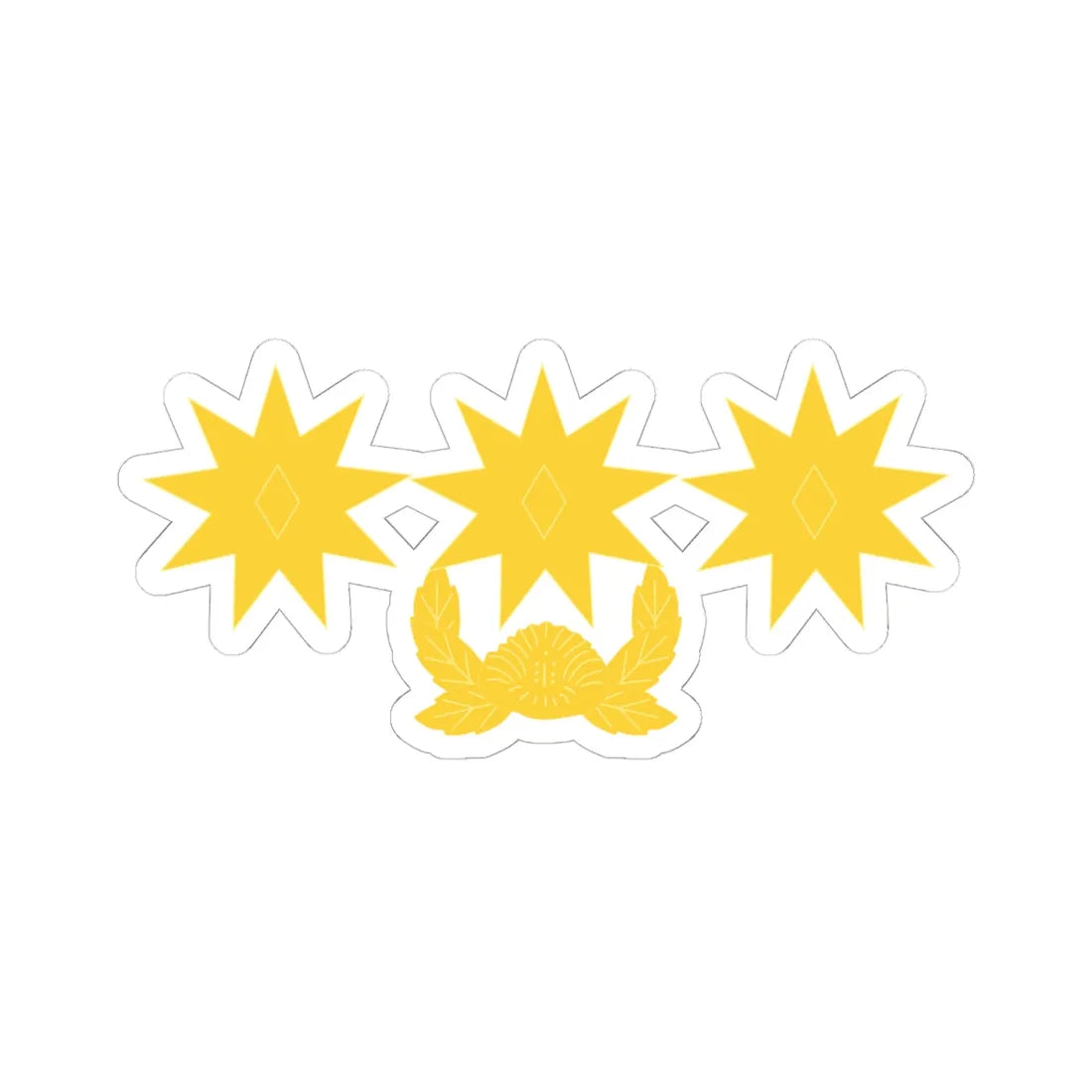 ROK army Daeryeong (Korea) (Military Rank) STICKER Vinyl Kiss-Cut Decal 6 Inch White - The Sticker Space