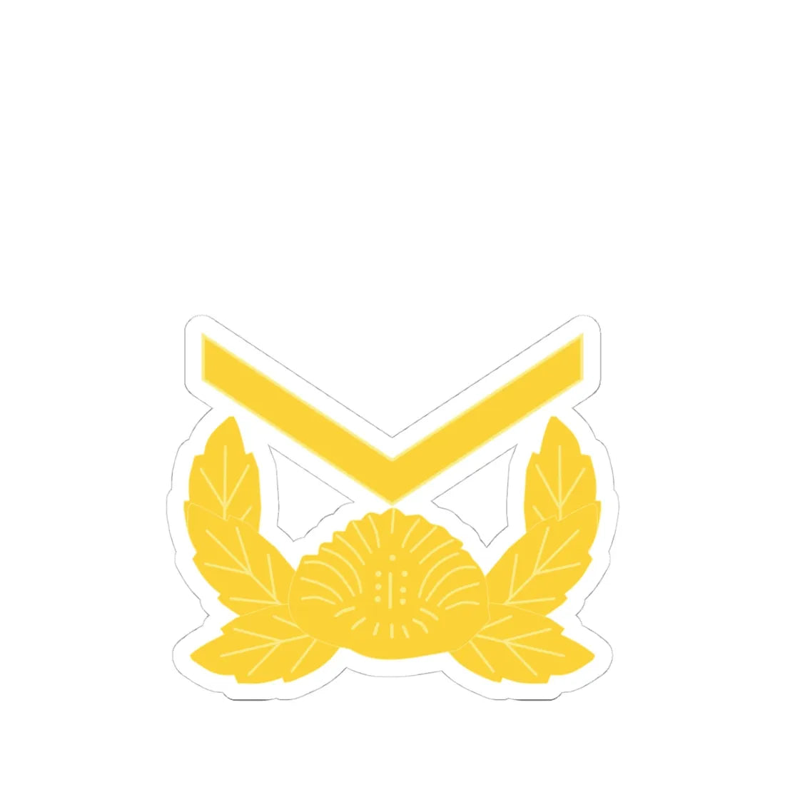 ROK army Hasa (Korea) (Military Rank) STICKER Vinyl Kiss-Cut Decal 4 Inch White - The Sticker Space