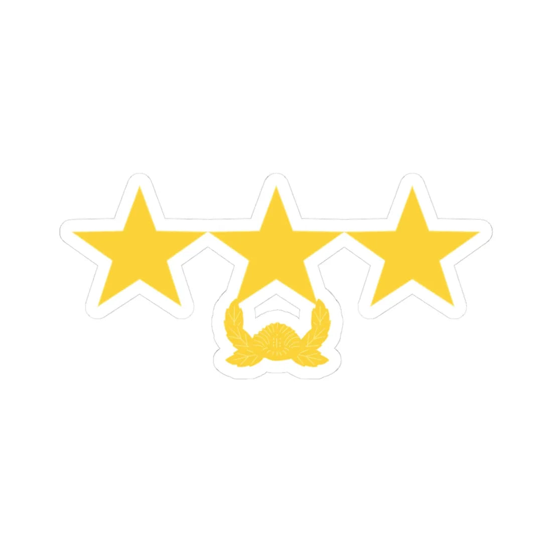 ROK army Jungjang (Korea) (Military Rank) STICKER Vinyl Kiss-Cut Decal 3 Inch White - The Sticker Space