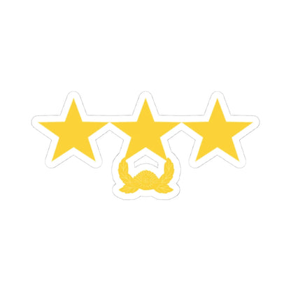 ROK army Jungjang (Korea) (Military Rank) STICKER Vinyl Kiss-Cut Decal 4 Inch White - The Sticker Space