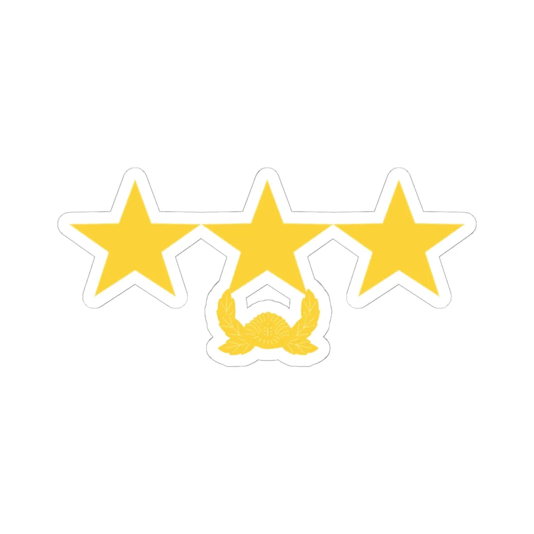 ROK army Jungjang (Korea) (Military Rank) STICKER Vinyl Kiss-Cut Decal 6 Inch White - The Sticker Space