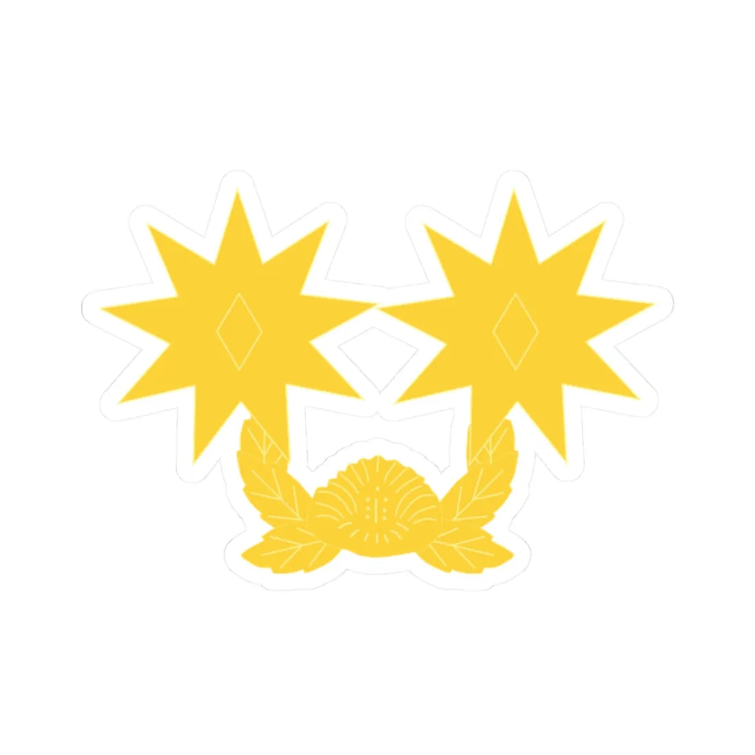 ROK army Jungryeong (Korea) (Military Rank) STICKER Vinyl Kiss-Cut Decal 2 Inch White - The Sticker Space