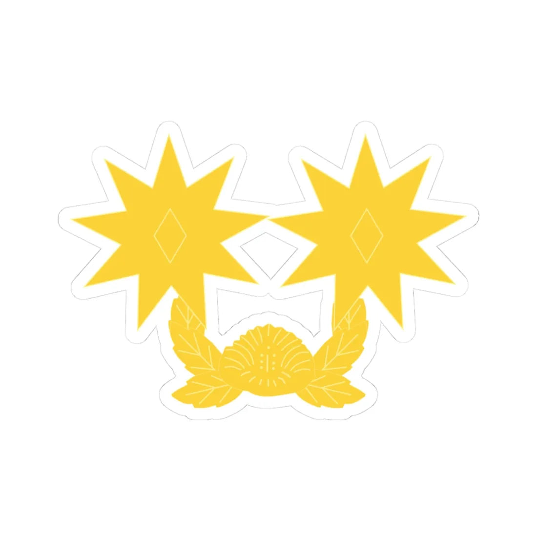 ROK army Jungryeong (Korea) (Military Rank) STICKER Vinyl Kiss-Cut Decal 3 Inch White - The Sticker Space