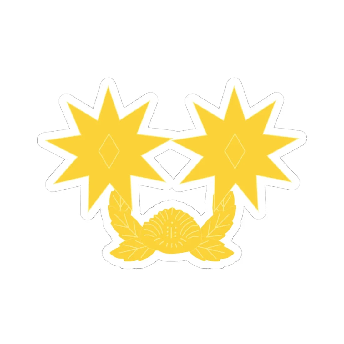 ROK army Jungryeong (Korea) (Military Rank) STICKER Vinyl Kiss-Cut Decal 4 Inch White - The Sticker Space