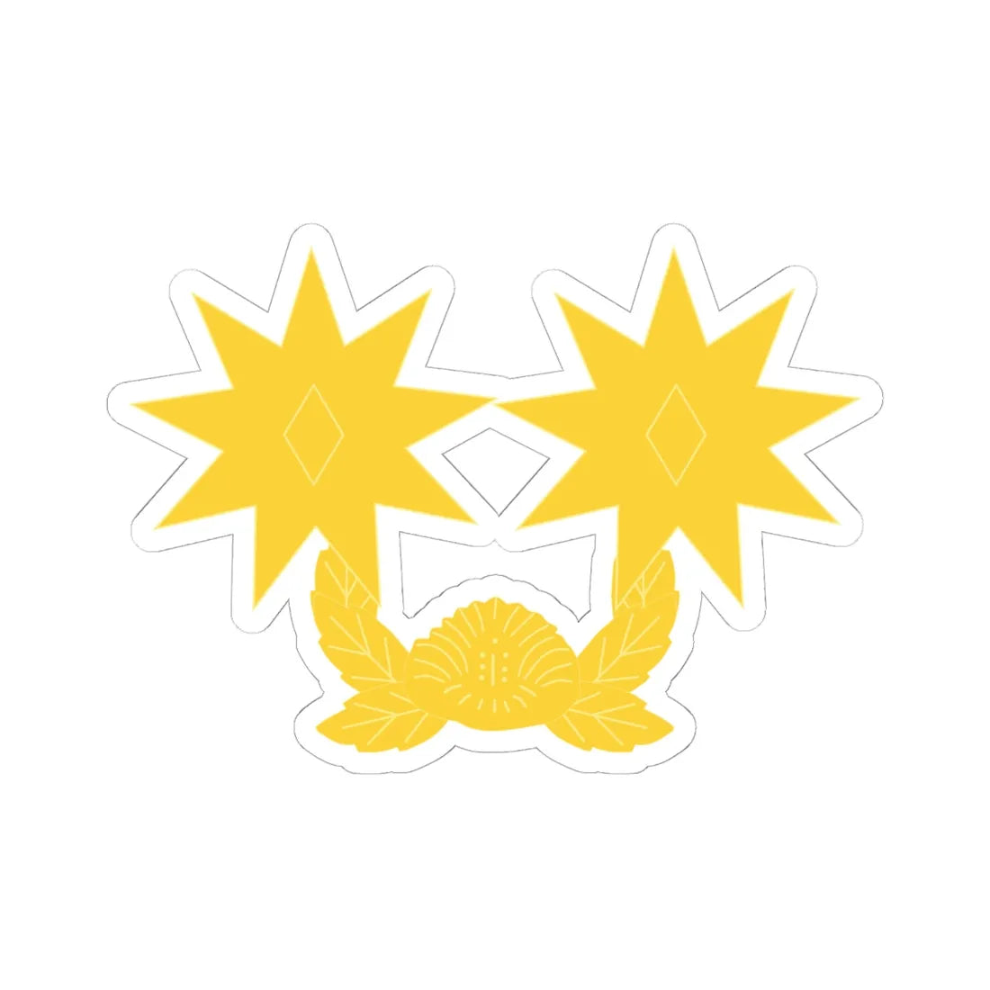 ROK army Jungryeong (Korea) (Military Rank) STICKER Vinyl Kiss-Cut Decal 6 Inch White - The Sticker Space