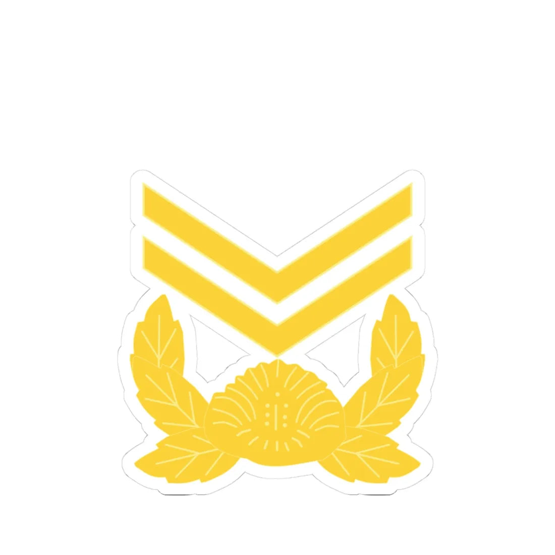 ROK army Jungsa (Korea) (Military Rank) STICKER Vinyl Kiss-Cut Decal 3 Inch White - The Sticker Space