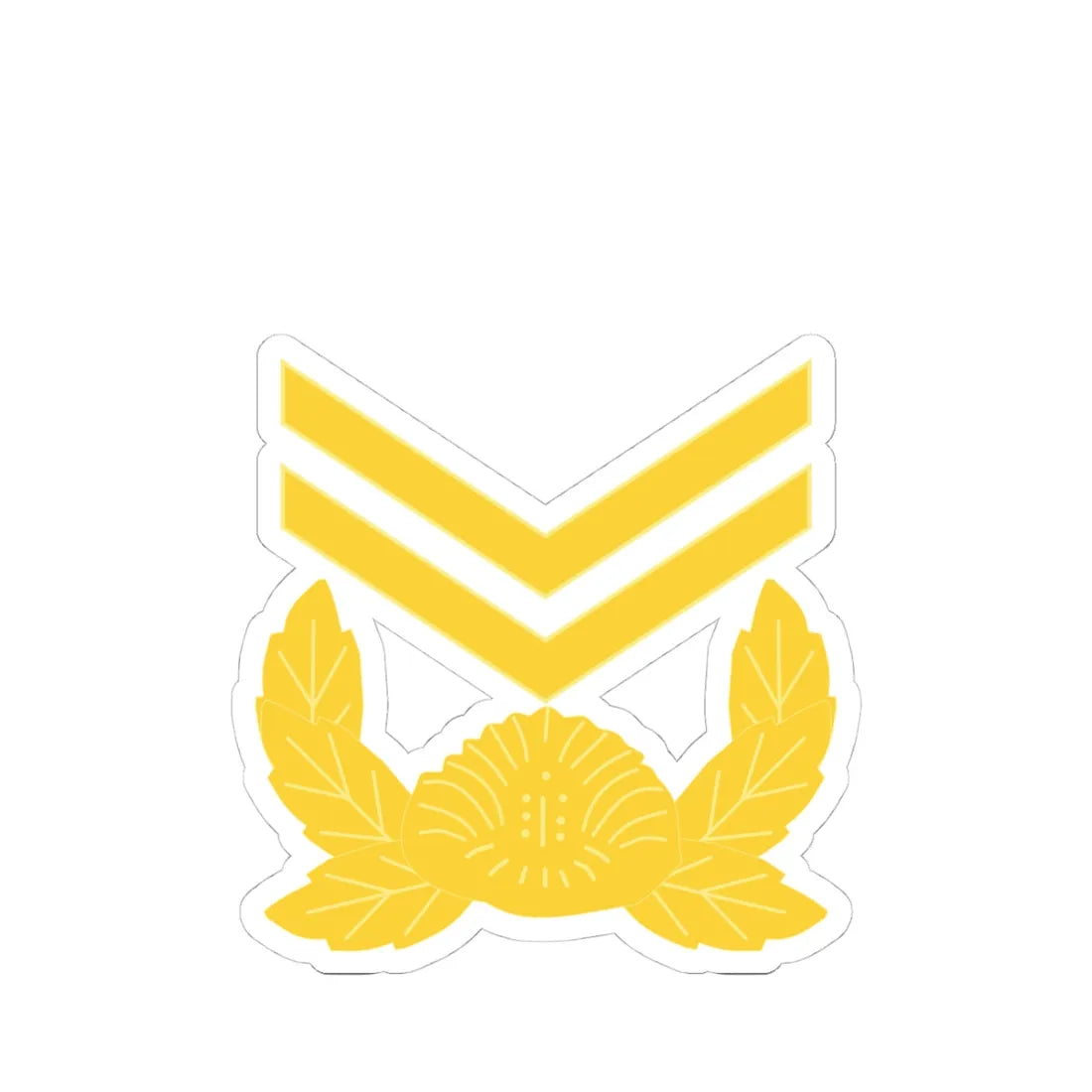 ROK army Jungsa (Korea) (Military Rank) STICKER Vinyl Kiss-Cut Decal 4 Inch White - The Sticker Space