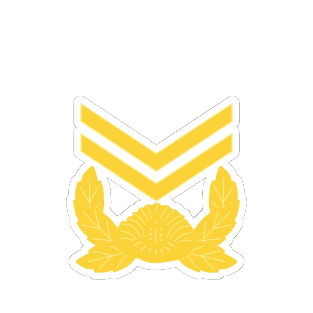 ROK army Jungsa (Korea) (Military Rank) STICKER Vinyl Kiss-Cut Decal 6 Inch White - The Sticker Space