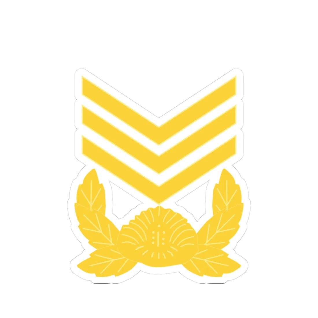 ROK army Sangsa (Korea) (Military Rank) STICKER Vinyl Kiss-Cut Decal 3 Inch White - The Sticker Space