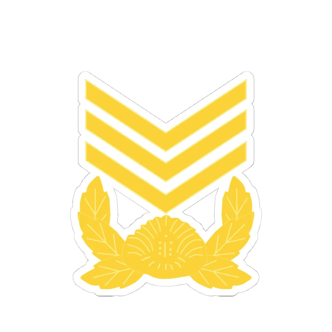 ROK army Sangsa (Korea) (Military Rank) STICKER Vinyl Kiss-Cut Decal 4 Inch White - The Sticker Space