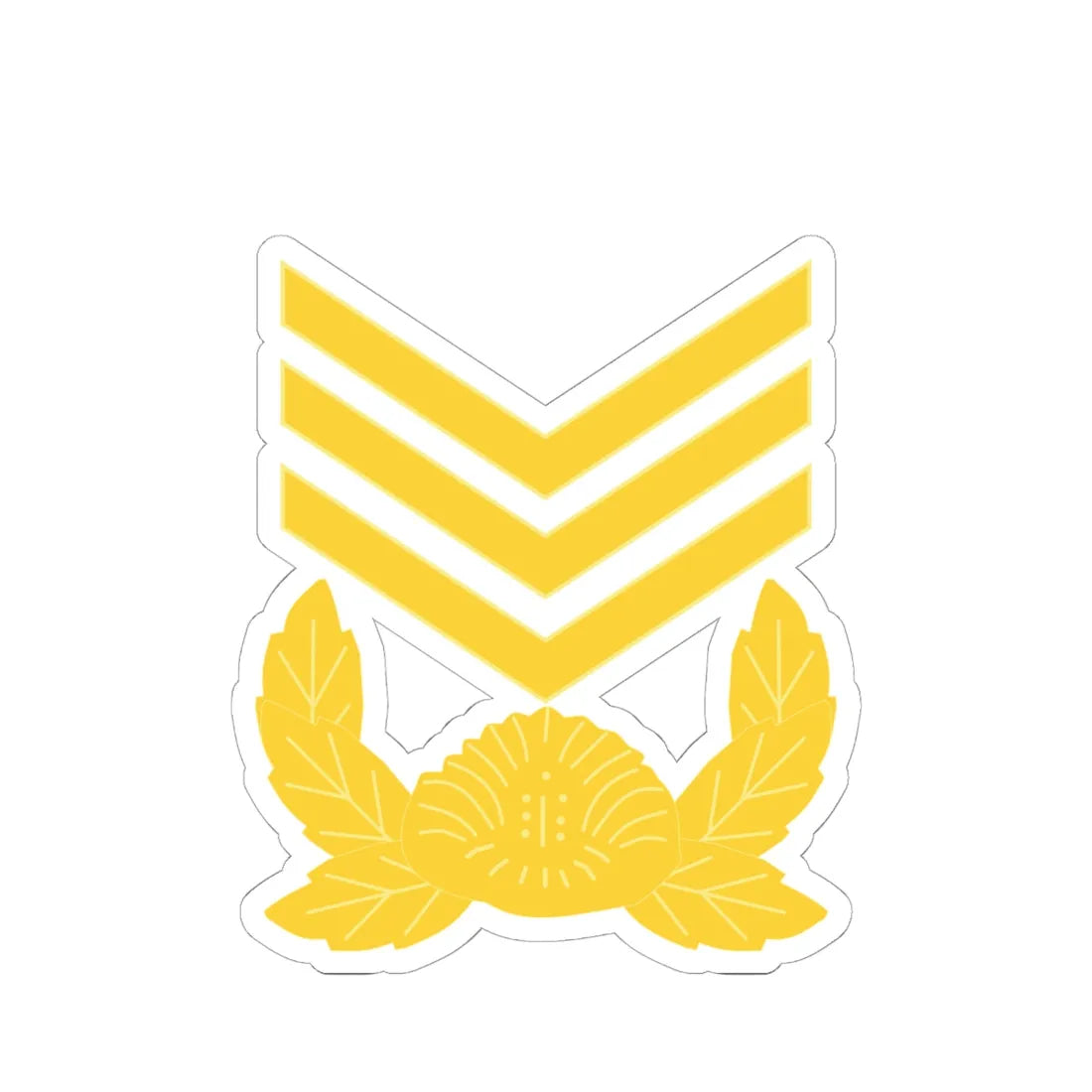 ROK army Sangsa (Korea) (Military Rank) STICKER Vinyl Kiss-Cut Decal 6 Inch White - The Sticker Space