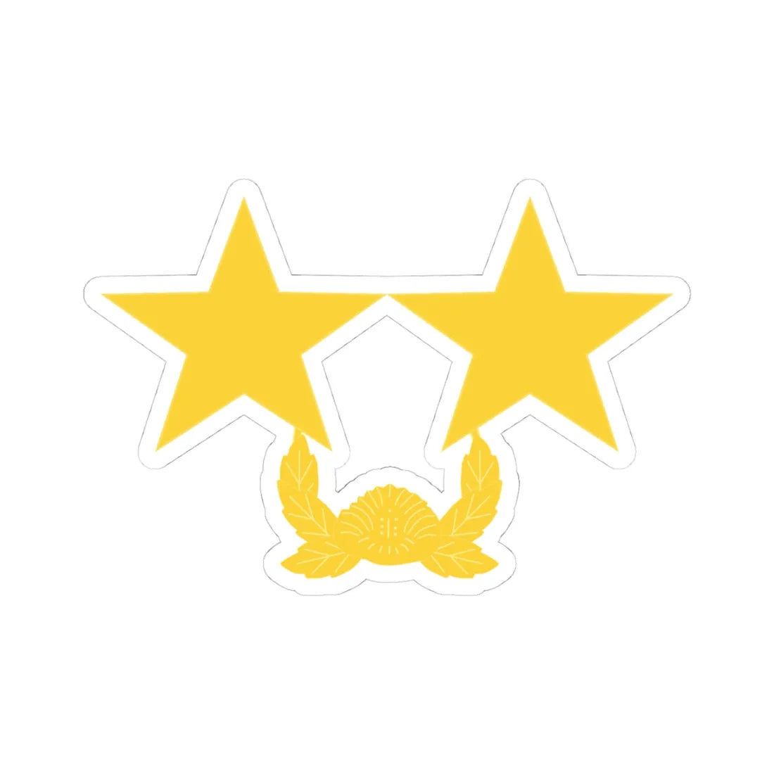 ROK army Sojang (Korea) (Military Rank) STICKER Vinyl Kiss-Cut Decal 4 Inch White - The Sticker Space