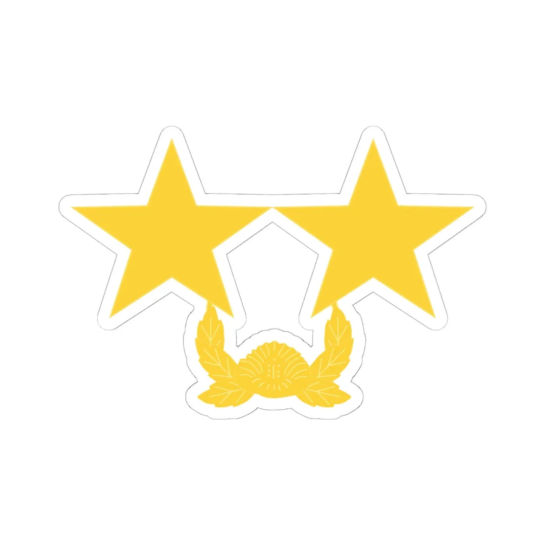 ROK army Sojang (Korea) (Military Rank) STICKER Vinyl Kiss-Cut Decal 6 Inch White - The Sticker Space