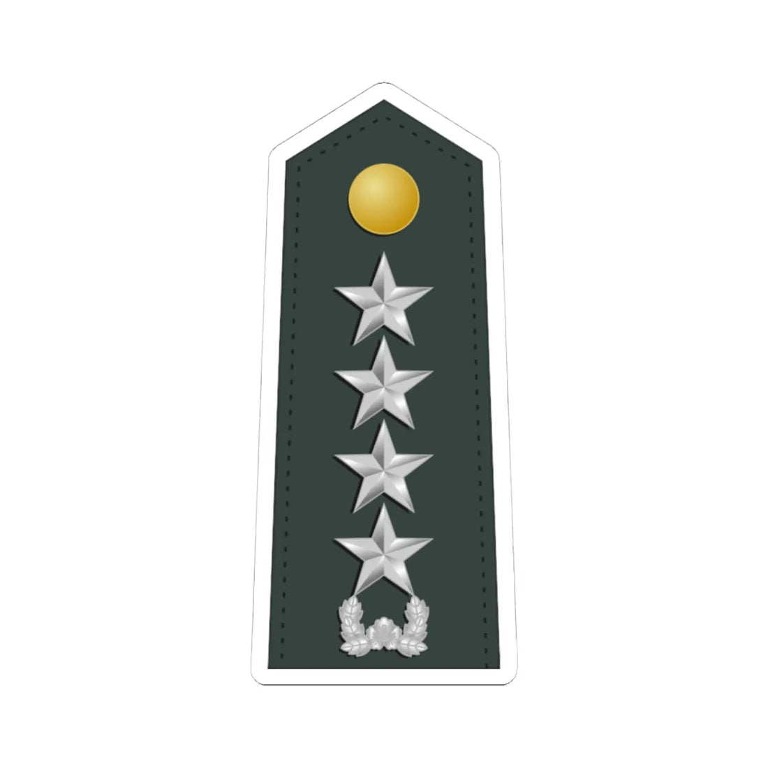 ROKMC OF 9 (Korea) (Military Rank) STICKER Vinyl Kiss-Cut Decal 4 Inch White - The Sticker Space