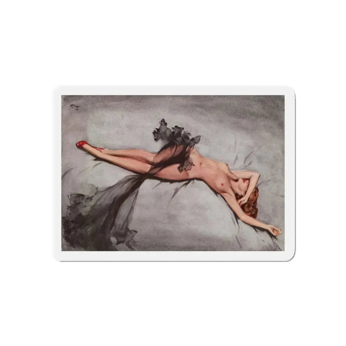 Rolande and the Black Sash, Nugget magazine, February 1956 (Magazine Illustration) Refrigerator Magnet - The Sticker Space