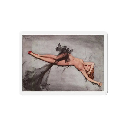 Rolande and the Black Sash, Nugget magazine, February 1956 (Magazine Illustration) Refrigerator Magnet - The Sticker Space