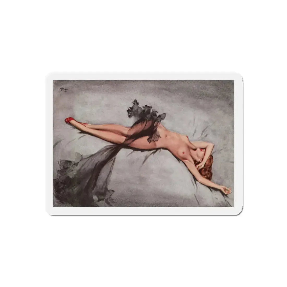 Rolande and the Black Sash, Nugget magazine, February 1956 (Magazine Illustration) Refrigerator Magnet - The Sticker Space