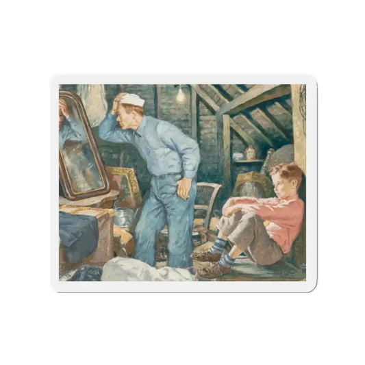 Role Model (Magazine Illustration) Refrigerator Magnet 2 Inch Die-Cut - The Sticker Space