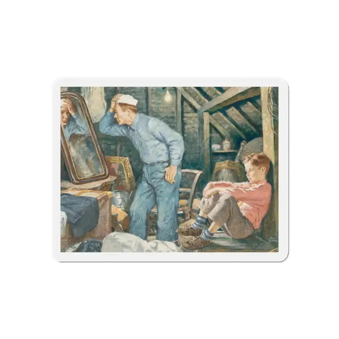 Role Model (Magazine Illustration) Refrigerator Magnet 6 Inch Die-Cut - The Sticker Space