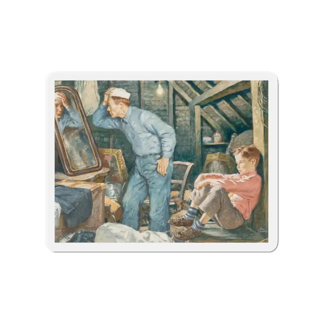 Role Model (Magazine Illustration) Refrigerator Magnet - The Sticker Space