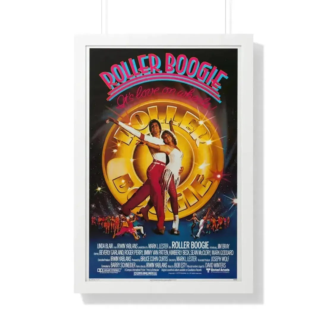 ROLLER BOOGIE 1979 - Framed Movie Poster 20" x 30" White - The Sticker Space