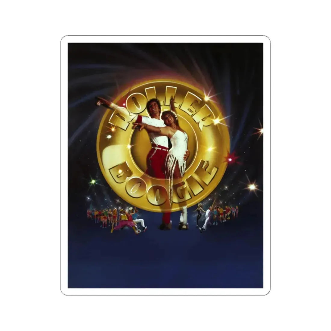 ROLLER BOOGIE (ART) 1979 Movie Poster - STICKER Vinyl Kiss-Cut Decal 3 Inch White - The Sticker Space