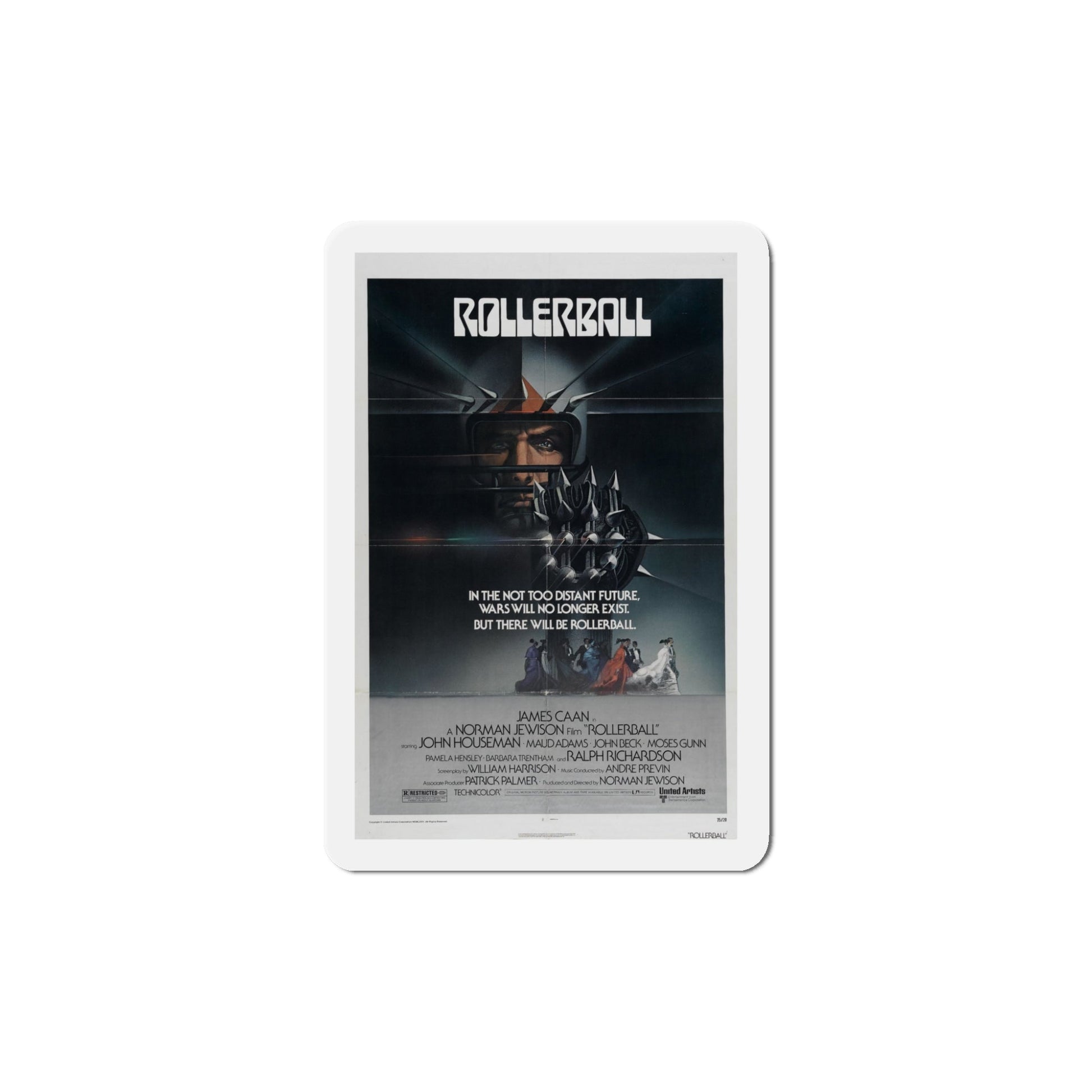 Rollerball 1975 Movie Poster Die-Cut Magnet-The Sticker Space