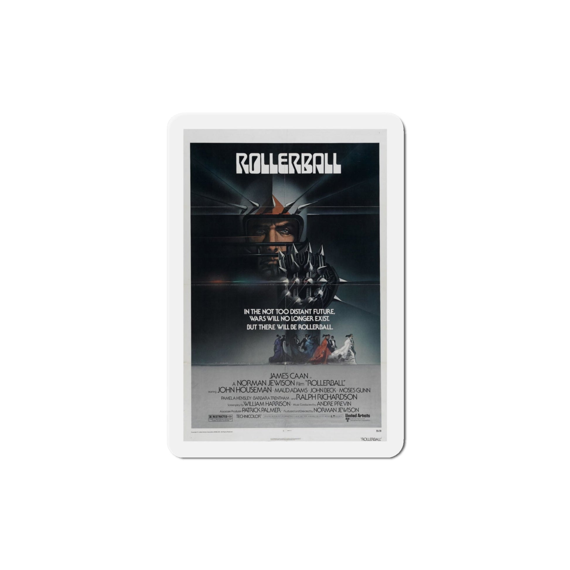 Rollerball 1975 Movie Poster Die-Cut Magnet-The Sticker Space