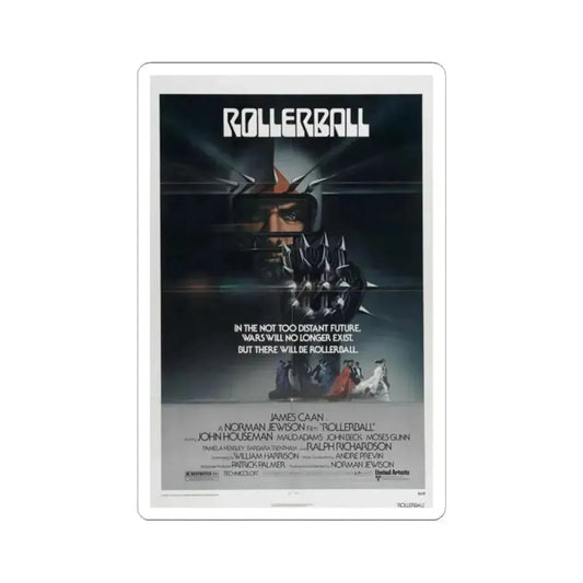 ROLLERBALL 1975 Movie Poster - STICKER Vinyl Kiss-Cut Decal 2 Inch White - The Sticker Space