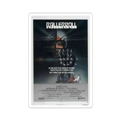 ROLLERBALL 1975 Movie Poster - STICKER Vinyl Kiss-Cut Decal 4 Inch White - The Sticker Space