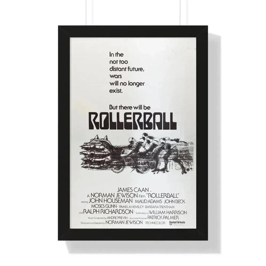 ROLLERBALL (TEASER) 1975 - Framed Movie Poster 16″ x 24″ Black - The Sticker Space