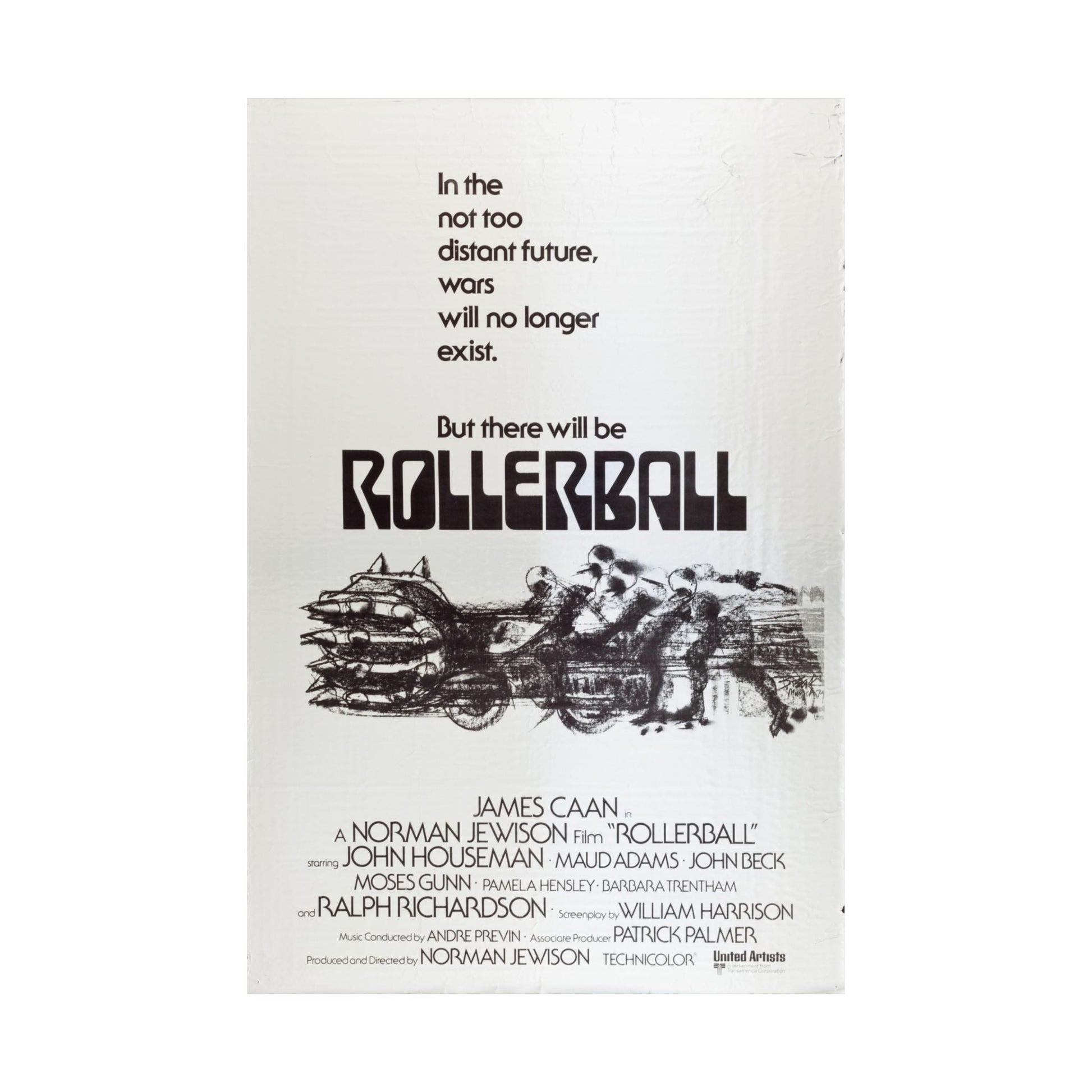 ROLLERBALL (TEASER) 1975 - Paper Movie Poster-The Sticker Space