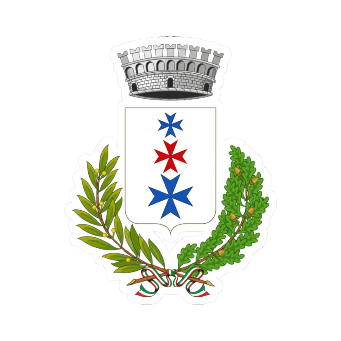 Rolo-Stemma (Italy) (Coat of Arms) STICKER Vinyl Kiss-Cut Decal 2 Inch White - The Sticker Space