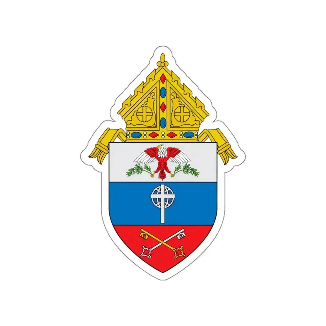 Roman Catholic Archdiocese for the Military Services, USA - STICKER Vinyl Die-Cut Decal White Die-Cut 3 Inch - The Sticker Space