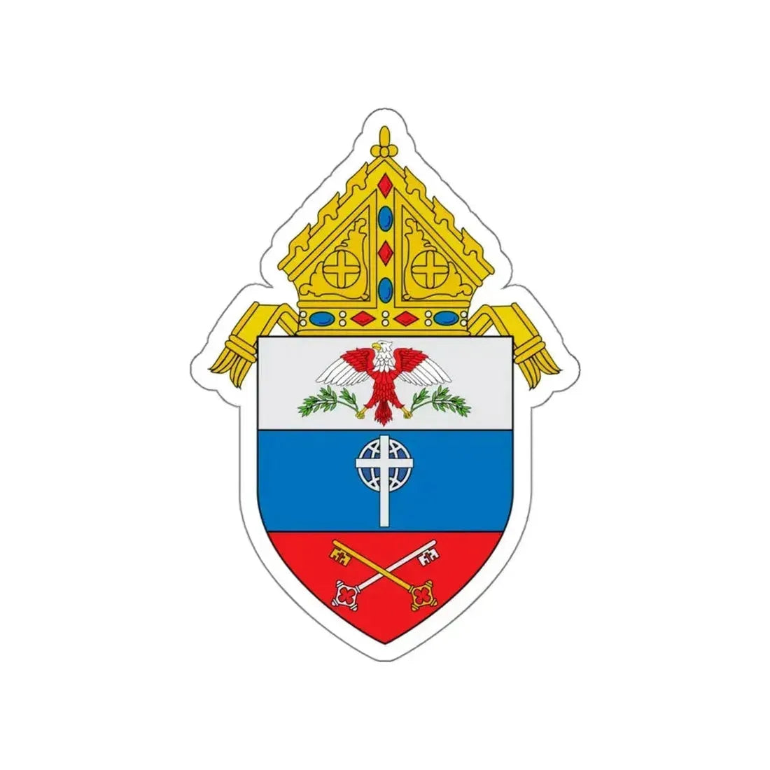 Roman Catholic Archdiocese for the Military Services, USA - STICKER Vinyl Die-Cut Decal White Die-Cut 6 Inch - The Sticker Space