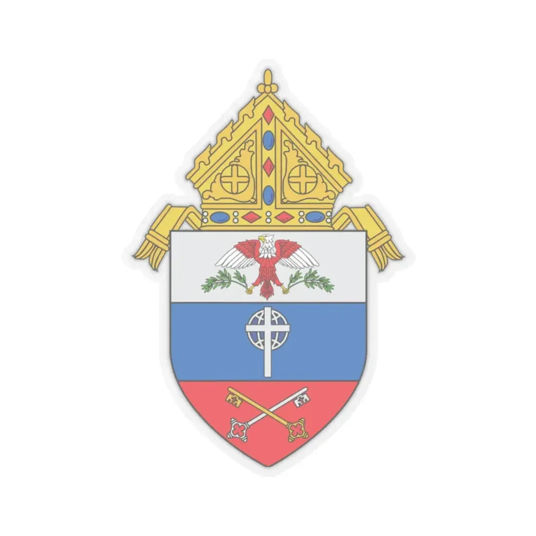 Roman Catholic Archdiocese for the Military Services, USA - STICKER Vinyl Kiss-Cut Decal 2 Inch Transparent - The Sticker Space