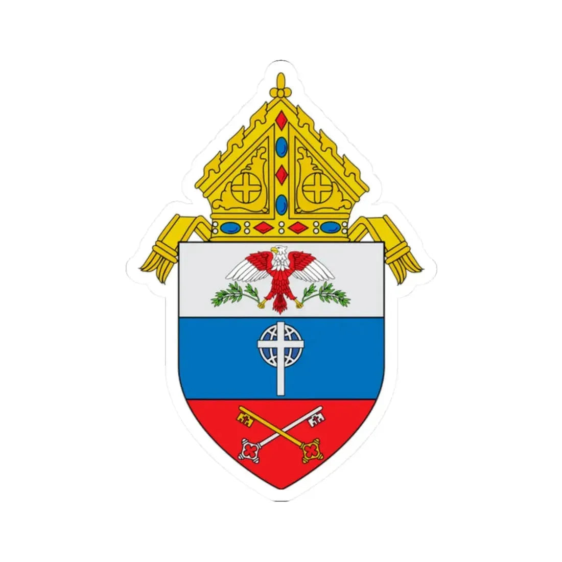 Roman Catholic Archdiocese for the Military Services, USA - STICKER Vinyl Kiss-Cut Decal 2 Inch White - The Sticker Space