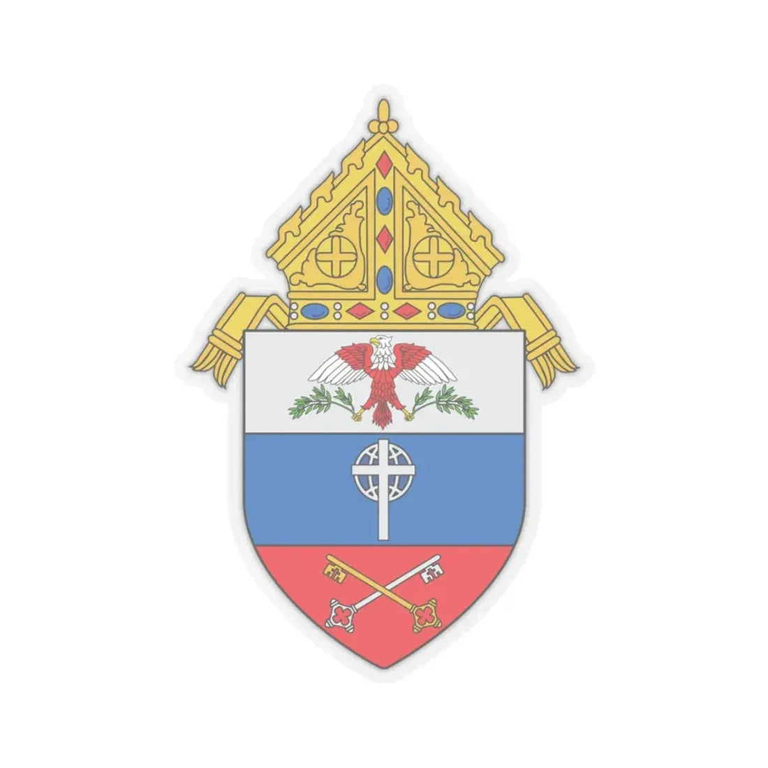 Roman Catholic Archdiocese for the Military Services, USA - STICKER Vinyl Kiss-Cut Decal 3 Inch Transparent - The Sticker Space