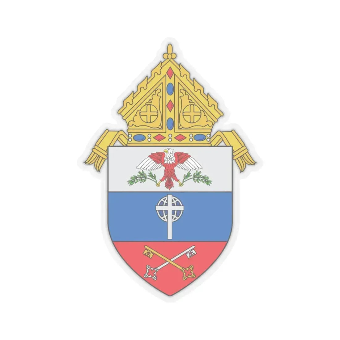 Roman Catholic Archdiocese for the Military Services, USA - STICKER Vinyl Kiss-Cut Decal 4 Inch Transparent - The Sticker Space